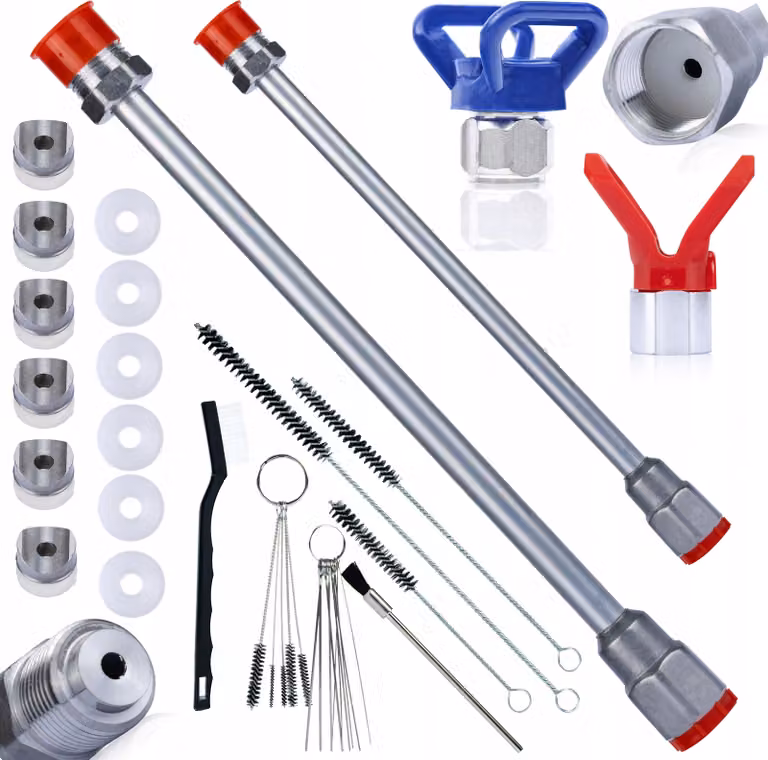 Rosfix Set Lancia Spray 100 cm + 50 cm – Per Spruzzatori di Vernice con Filettatura da 7/8” | Pressione 290 bar | Con Portaugello