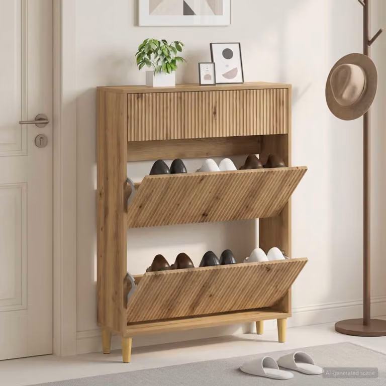 Scarpiera mobile ARNHEM vidaXL in legno marrone L: 78 cm, P: 24 cm, H: 103 cm