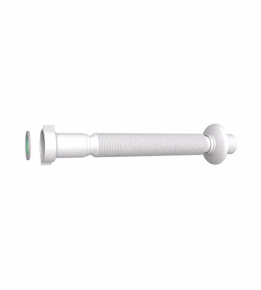Idrobric Canotto Flessibile Estensibile Bianco 1"1/4 x 32 con Ghiera