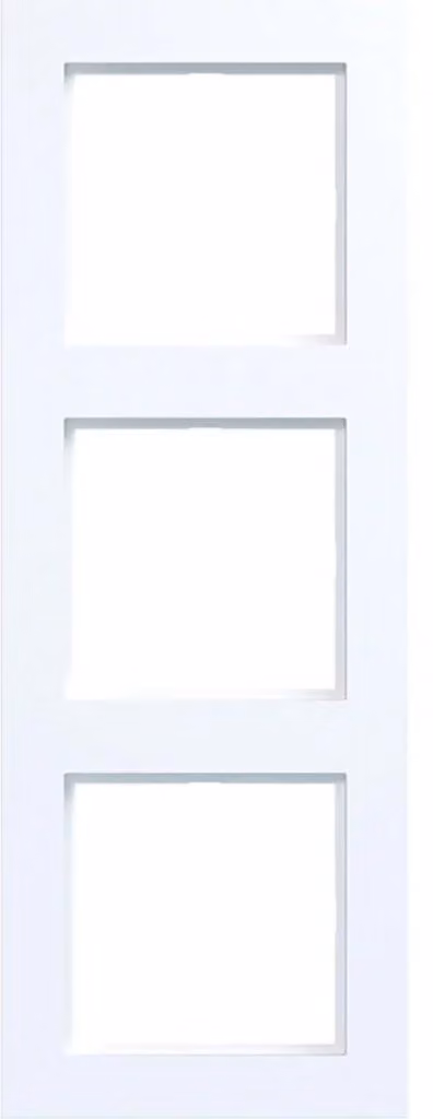 Hager, cornice a 3 moduli, colore bianco opaco, modello WAD6300WM