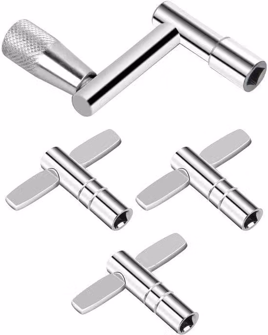 Set di cacciaviti robusti 3-in-1: 3 cacciaviti a forma di T, 1 cacciavite a forma di Z, realizzati in acciaio cromato. Adatti per inserti da 1/4 di pollice. Pratici e resistenti