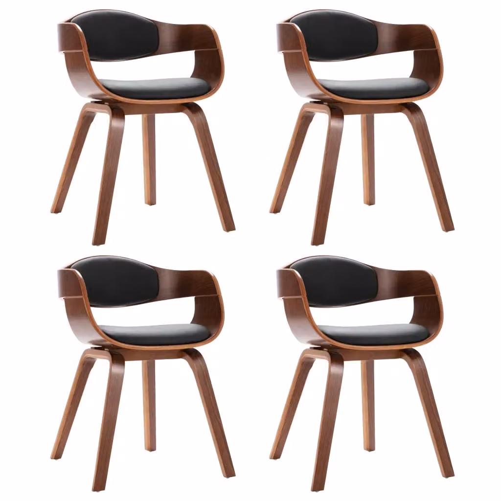 Set di 4 sedie da pranzo vidaXL in legno e similpelle moderna per cucina e sala da pranzo – 2