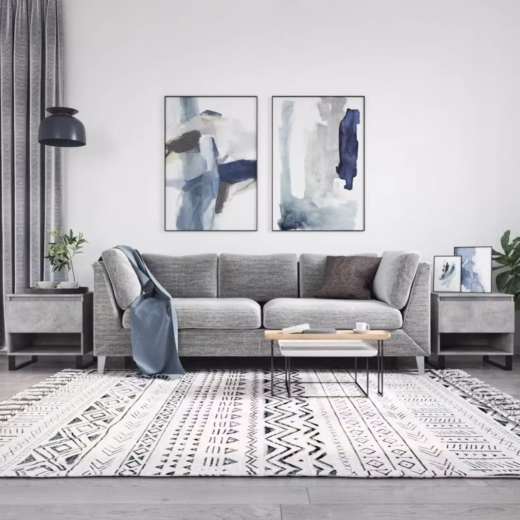 Maison Exclusive - Tavolini da salotto 2 pz. Grigio cemento 50x46x50 cm Materiale ligneo