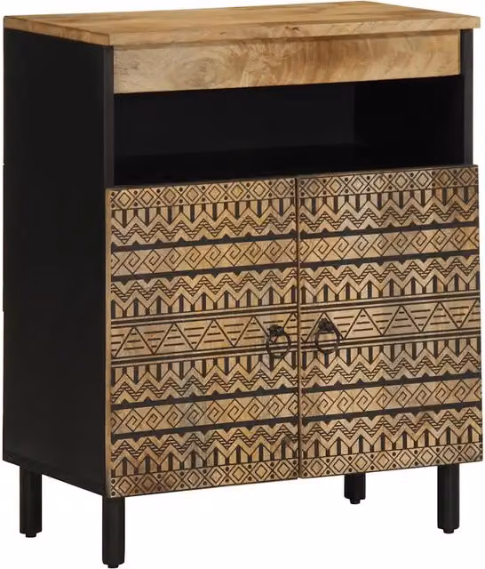 Credenza 60x33,5x75 cm in Legno Massello di Mango Grezzo 4018653