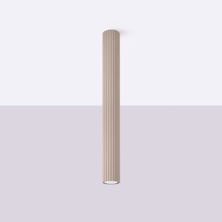 Lampada da soffitto KARBON 60 taupe 1xGU10 10W alluminio 60x6.5x6.5cm Sollux Lighting