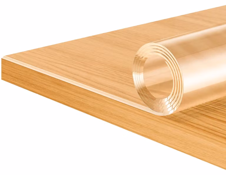 Pellicola in PVC trasparente per tavoli - Tovaglia rettangolare - Spessore 2 mm - Impermeabile - Resistente agli oli - 100 x 180 cm