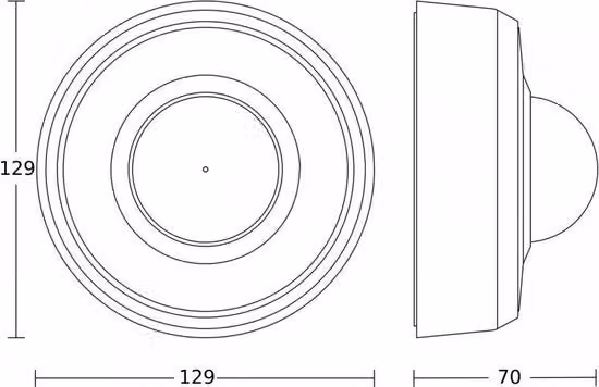 Melder di movimento da parete MD-24 ECO COM1 - bianco (087760)