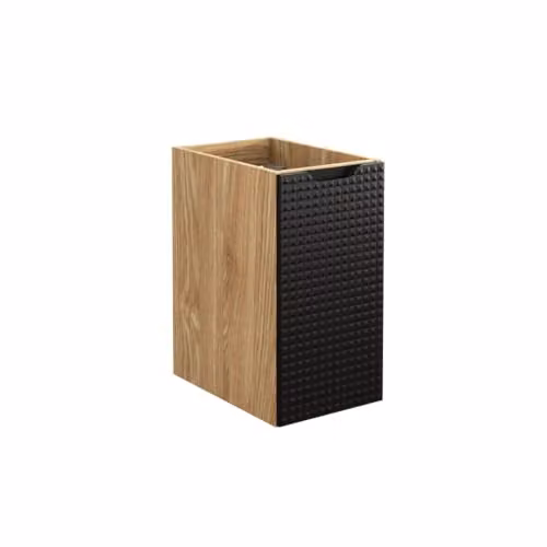 Mobile sottolavello VELNIA - 1 anta - 30 cm - rovere chiaro e nero - da appendere