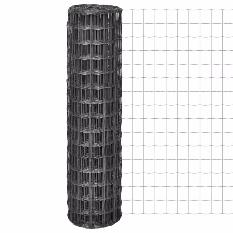 vidaXL Eurozaun Stahl 10 x 1,5 m Grau