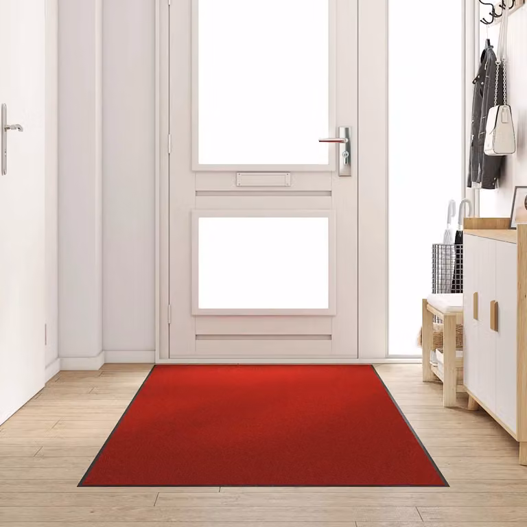 Tappetino moderno vidaXL rosso e nero in poliammide, L 120 cm x P 250 cm