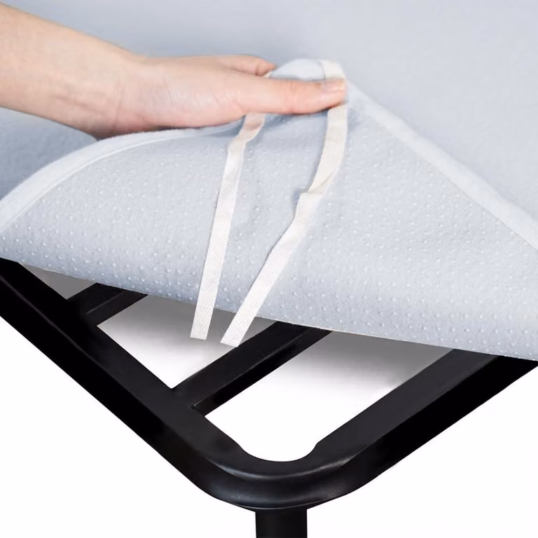 Copertura per letto 120 x 200 cm, grigia, con angoli rinforzati, traspirante, per la camera da letto