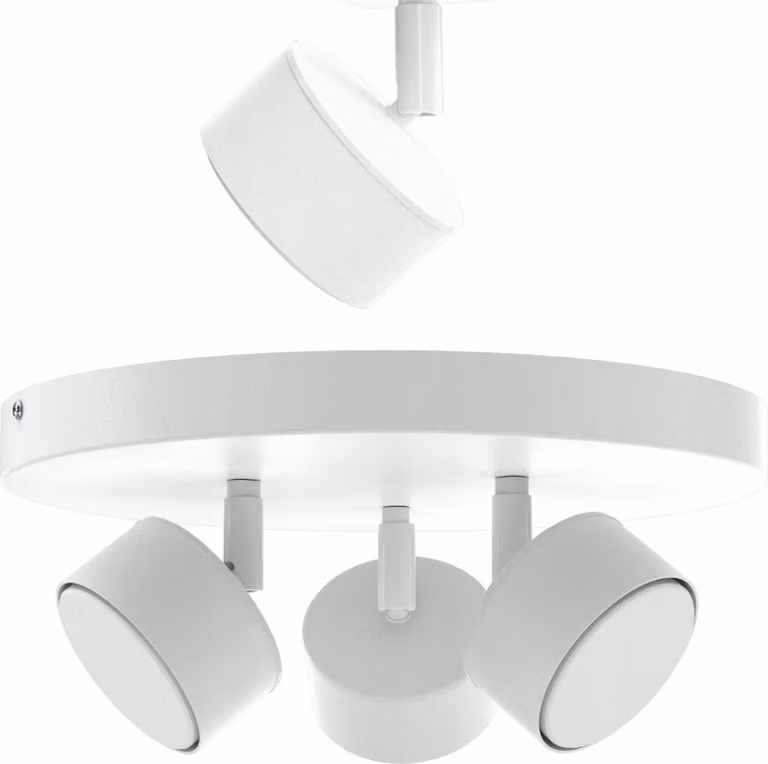 Lampada Da Soffitto A Led Bianca Con Faretto Gx53 - Lampada Moderna In Stile Polacco A 3 Punti