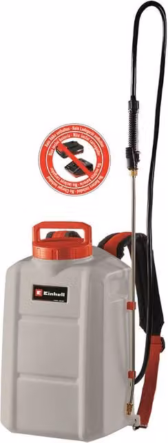 Spruzzatore da giardino a spalla Einhell GE-WS 18-150 Li-Solo con batteria ricaricabile, capacità 15 L, pressione 4.5 bar, colore Nero Grigio Rosso