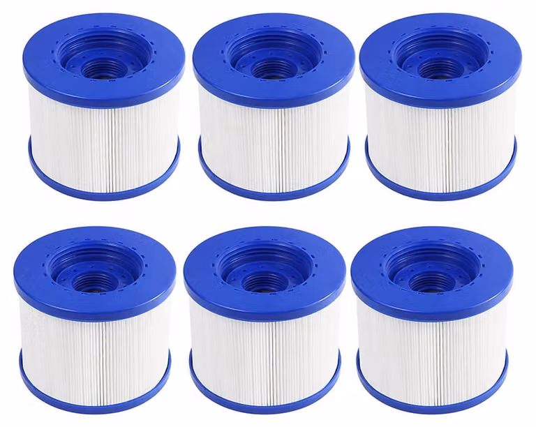 Filtro per piscina - Filtro per spa - Ø 104 mm - 6 pezzi - PET e tessuto non tessuto