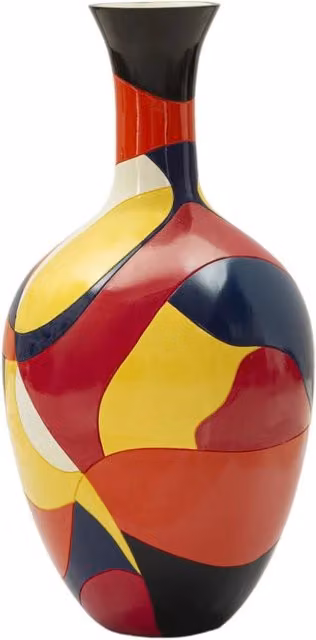 Vaso Rubic Ø29x59 cm in Resina Multicolor