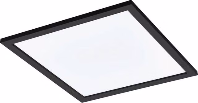 Plafoniera Moderna Eglo Salobrena-Z Quadrata in Alluminio Nero con Luce LED Integrata da 21,5W