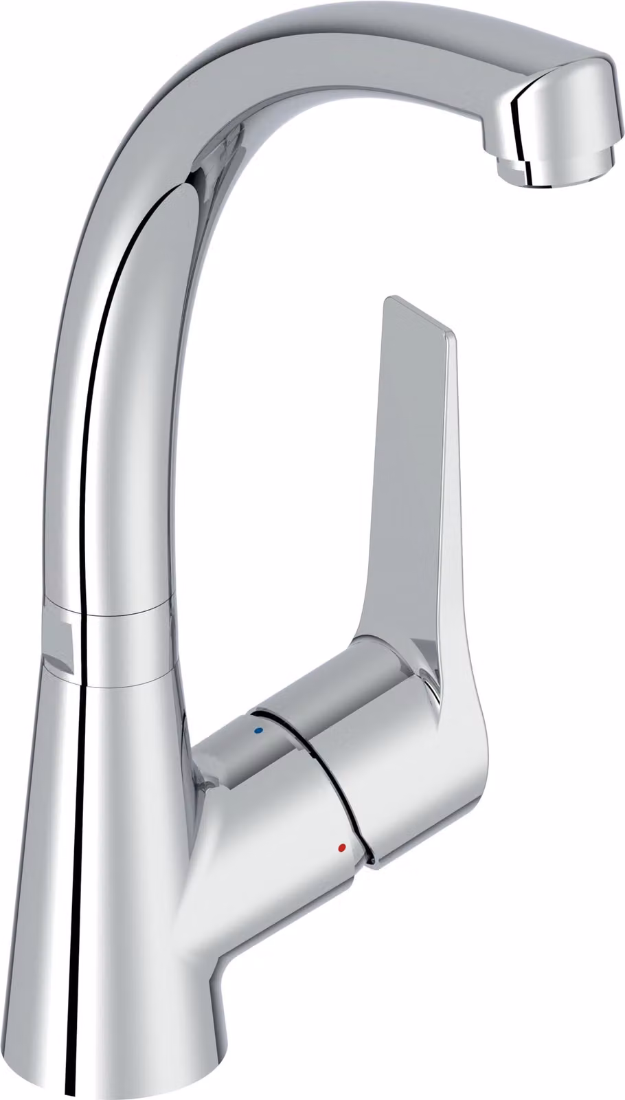 Rubinetto da cucina, cromo, girevole a 360°, cartuccia C3, altezza 30,6 cm
