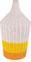 Lampada da tavolo Bizzotto SUN multicolore giallo, arancio e bianco, design moderno in rattan, attacco E27, 40 W, H 47,5 cm, L 28 cm