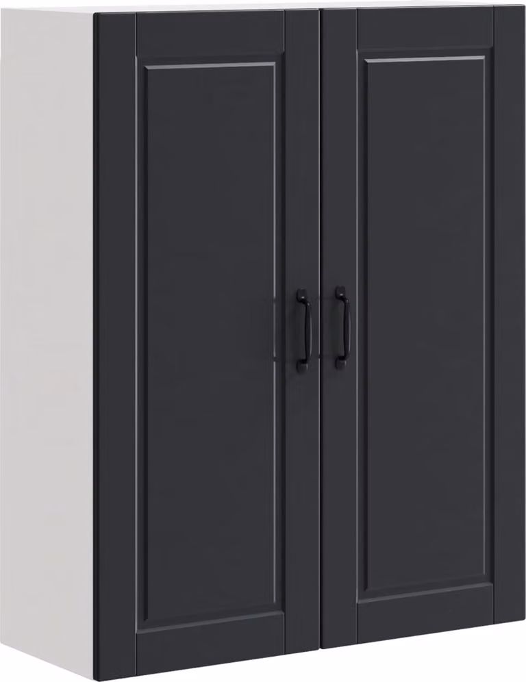 Armadietto a muro PORTO Nero 80 x 31 x 100 cm Legno multistrato