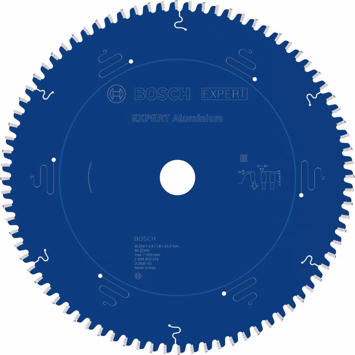 Lama circolare Bosch EXPERT per alluminio, 254x25,4 mm, Z80