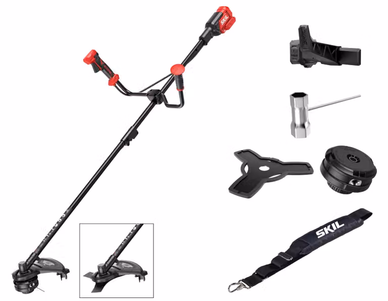 SKIL 0256CA Akku-Freischneider (2-in-1 Rasentrimmer/Freischneider, 23 cm Klinge)