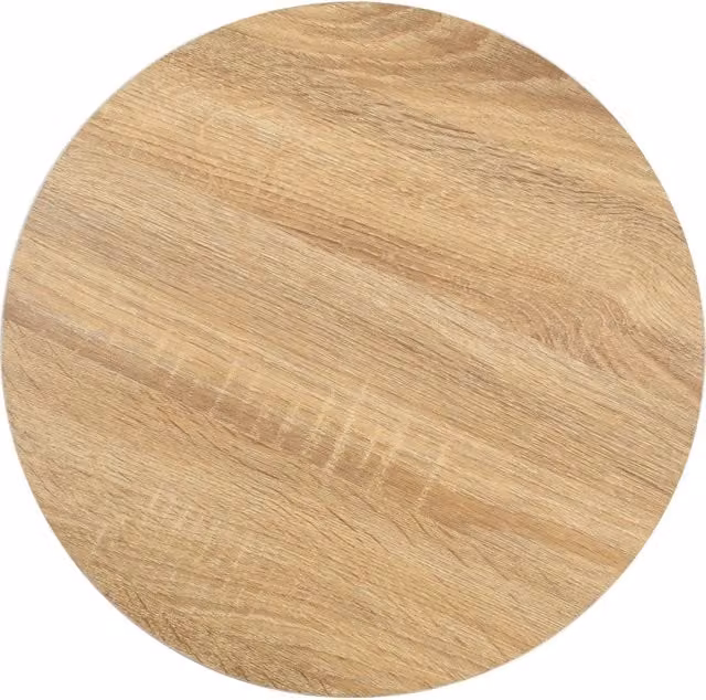 Tavolo da Bistrot Rotondo in MDF e Metallo Marrone e Nero L: 40 cm, H: 75 cm