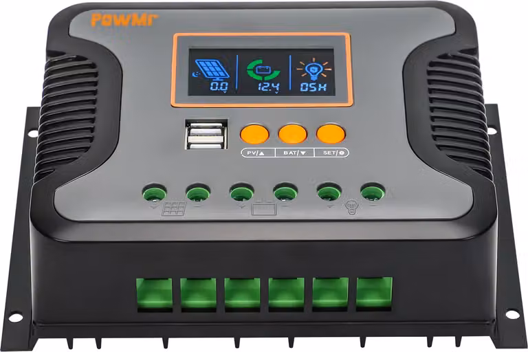 Regolatore di carica solare PWM, opzioni 30A, 60A, 80A, compatibilità multitensione, regolatore PWM 80A