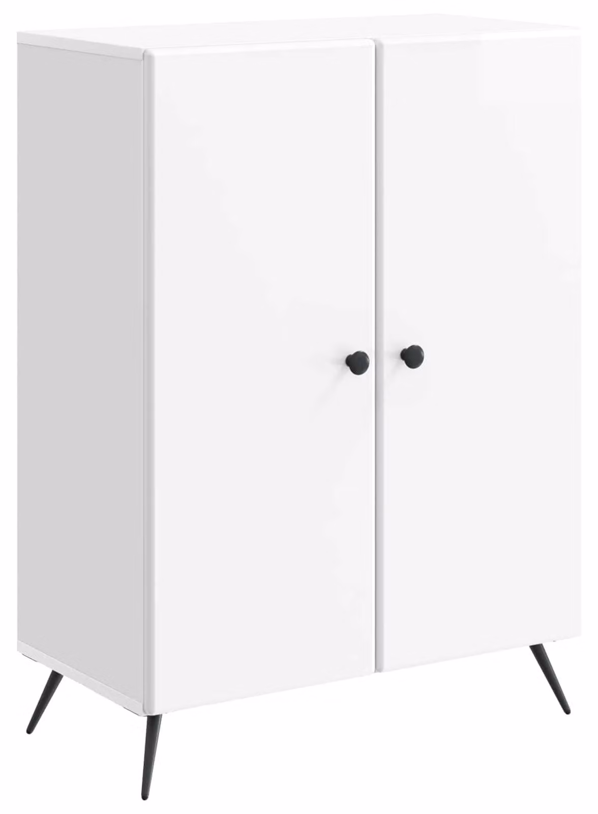 Credenza Bianco Lucido 66 x 34,5 x 90 cm Legno ingegnerizzato