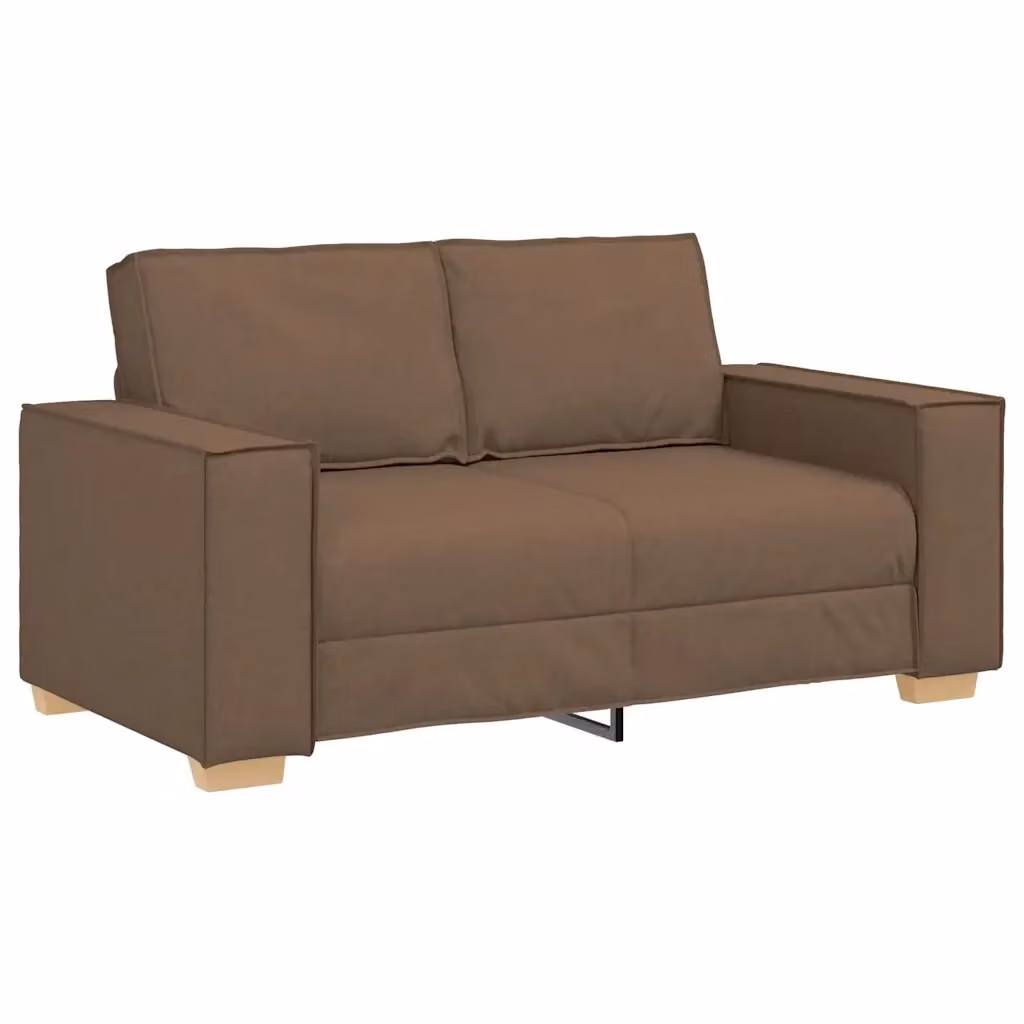 Divano a 2 posti moderno vidaXL in tessuto marrone con cuscini, L: 160 cm, P: 78 cm, H: 84 cm – 2