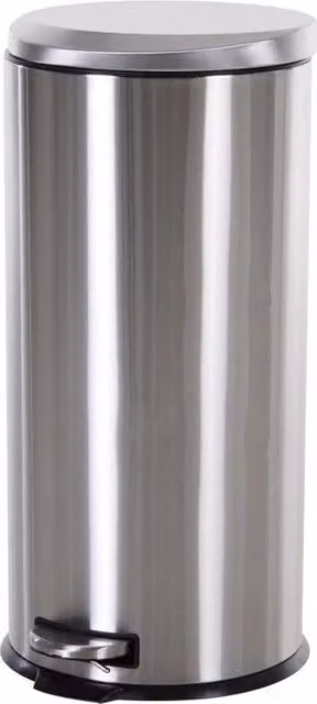 Contenitore di Rifiuti da 30 Litri con Pedaliera - RVS Nero - Soft Close - Contenitore di Rifiuti da 30 Litri