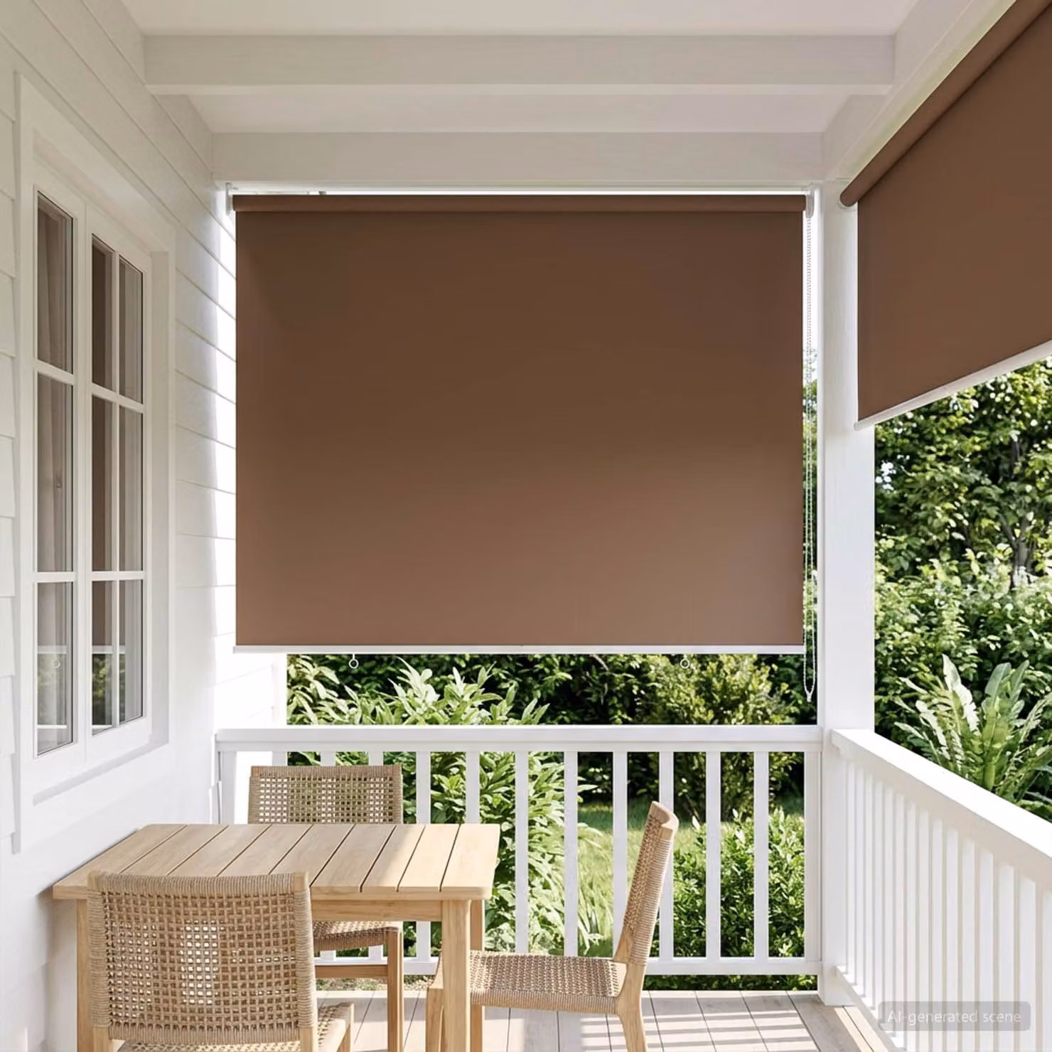 vidaXL Tenda da sole a rullo con protezione UV in poliestere, colore tortora, L: 230 cm, H: 145 cm