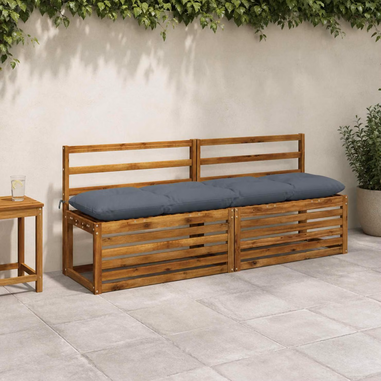 vidaXL Cuscini per Panchina VIANEN 2 pz 100% Poliestere Blu