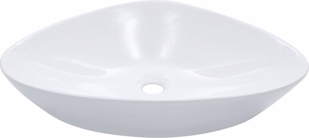 The Living Store Lavabo 58,5 x 39 x 14 cm in Vetroceramica bianca