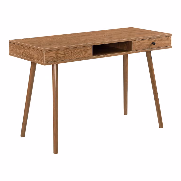 In And OutdoorMatch Desk Pauline - Tavolo per computer portatili - 115x48x74 cm - Colori del legno - Truciolato e metallo - Design moderno