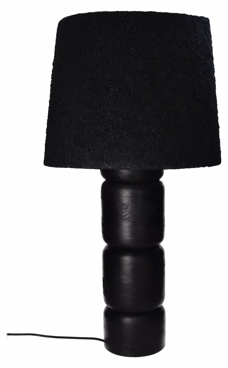 Lampada da tavolo Pomax Trento, nera, diametro 41 cm, altezza 77 cm