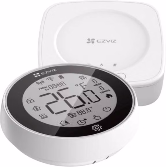 Cronotermostato Smart Ezviz T56 con Controllo WiFi e Display Touch, Bianco e Nero – 1