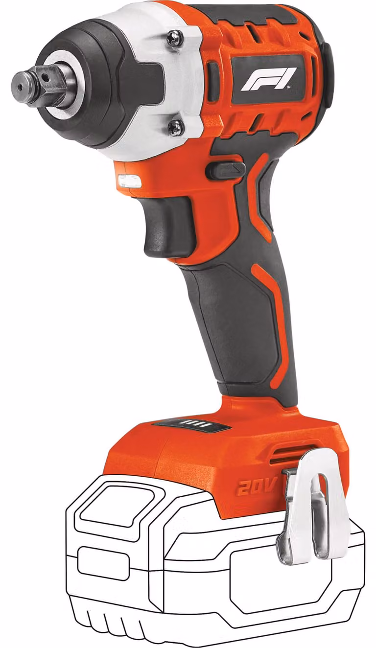 Avvitatore a percussione da 20 V con coppia di 300 Nm e 2.800 giri/min, fornito in custodia