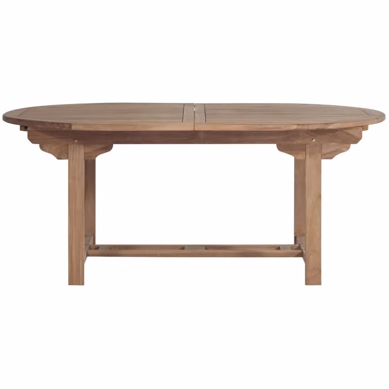 Tavolo ovale estensibile Alicudi MOIA in legno di teak marrone per giardino e terrazzo – 2