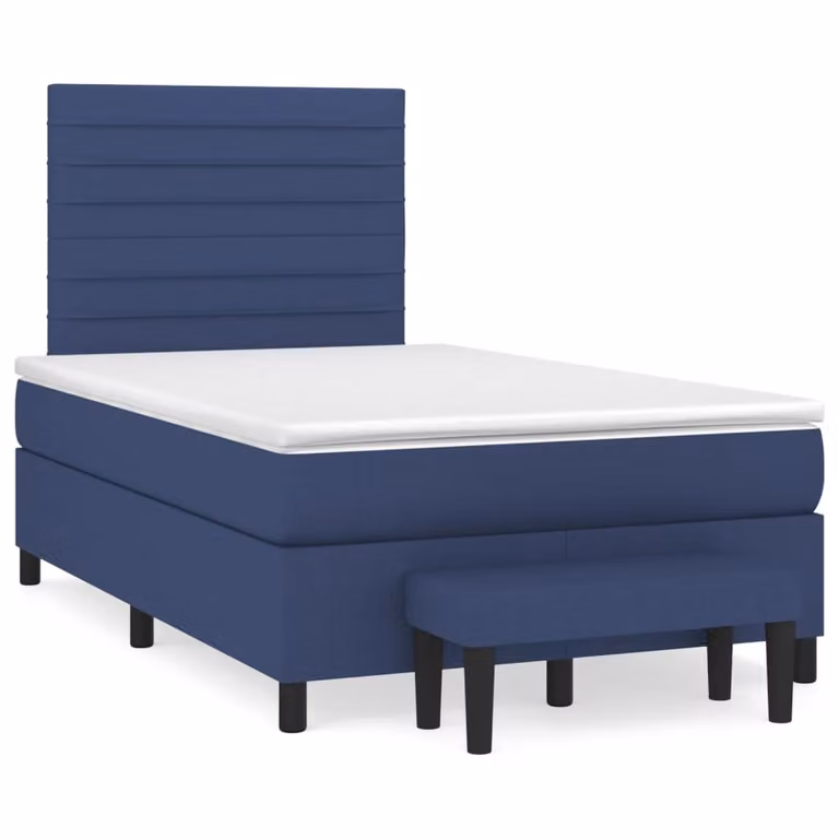Maison Exclusive - Letto boxspring con materasso blu 120x190 cm Tessuto