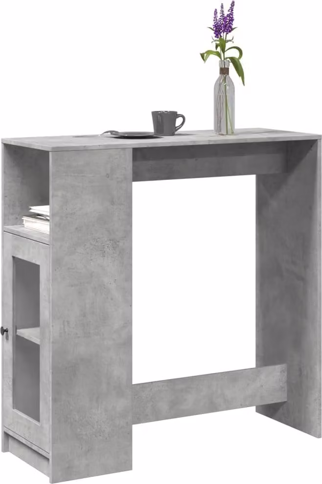 Maison Exclusive - Tavolo da bar con ripiano Grigio cemento 101x40x103,5 cm Materiale ligneo