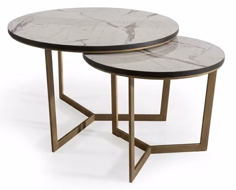 2 tavolini da salotto dal design moderno e dall'aspetto elegante