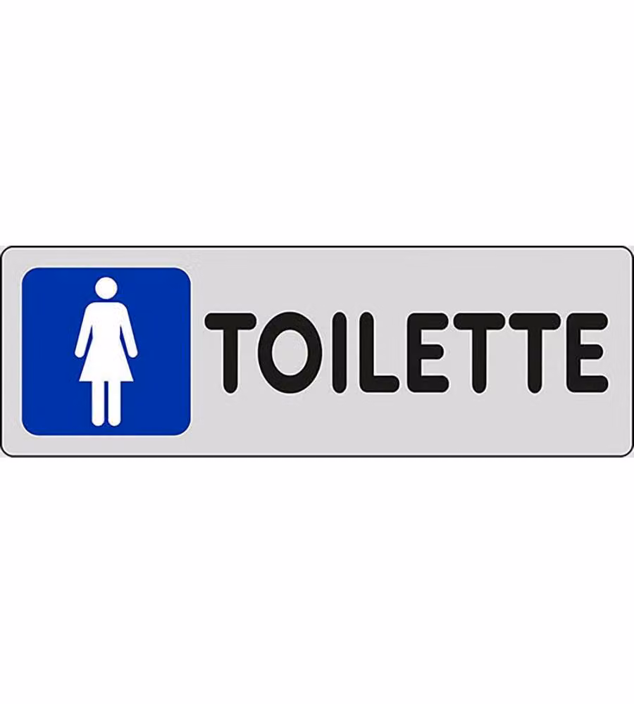 Adesivo Toilette donne negozi uffici luoghi pubblici 15CMx5CM