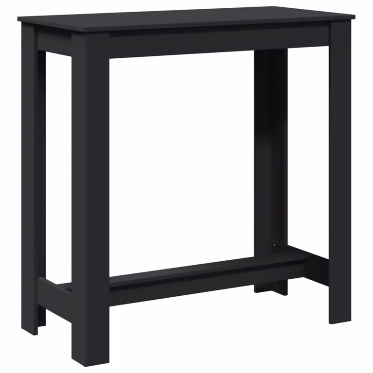 Tavolo da Bar Nero 102x50x103,5 cm in Legno Multistrato
