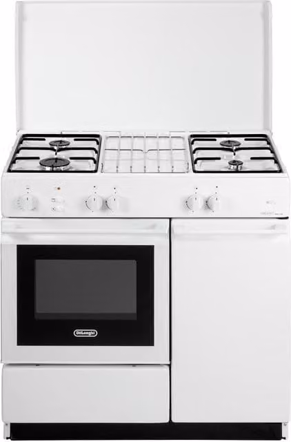 Cucina a gas con forno De'Longhi SGGW 854 N EDM bianca L: 86 cm, P: 50 cm