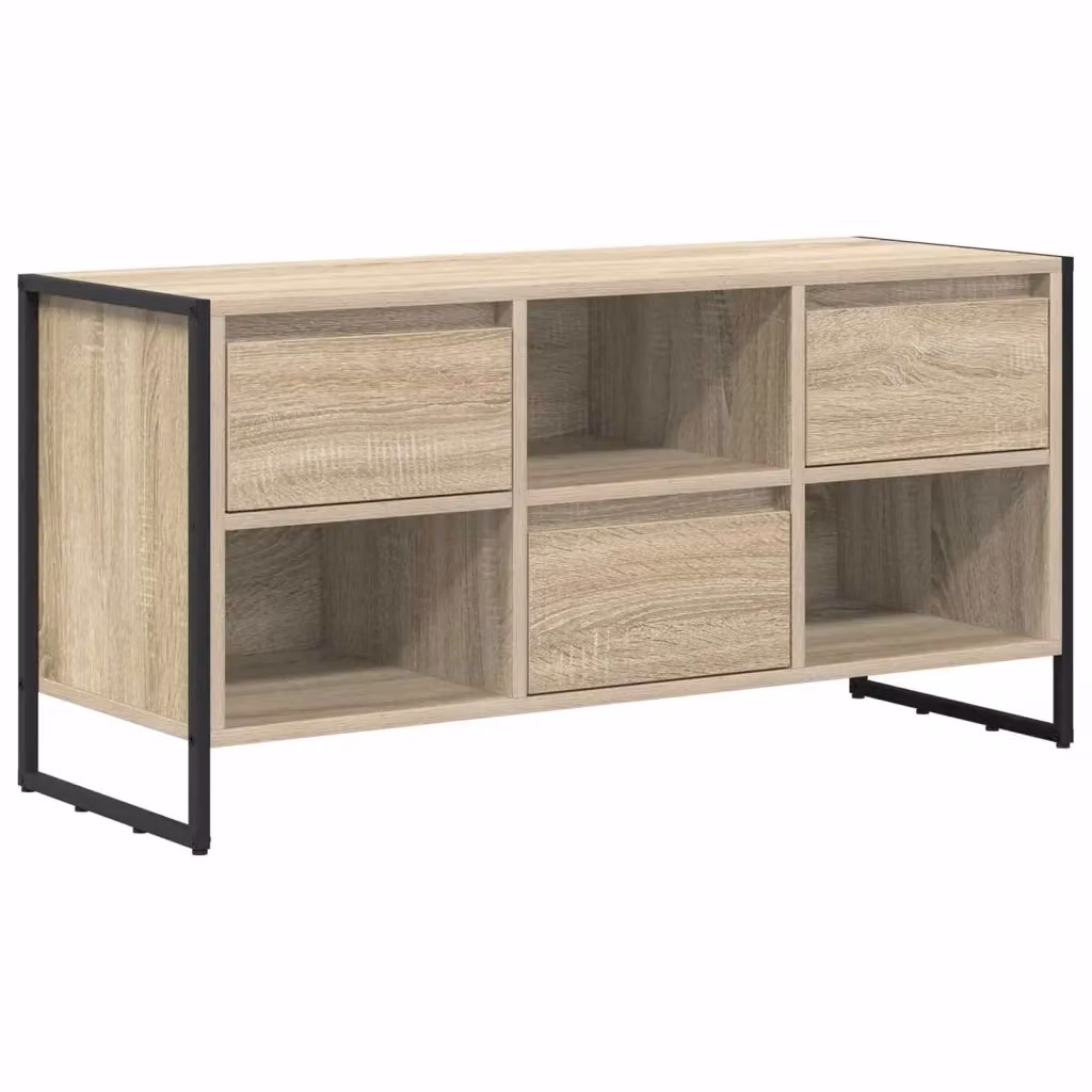 Mobile TV e Credenza in stile Industrial beige di vidaXL con finitura opaca, L 100 x P 36 x H 49,5 cm – 2