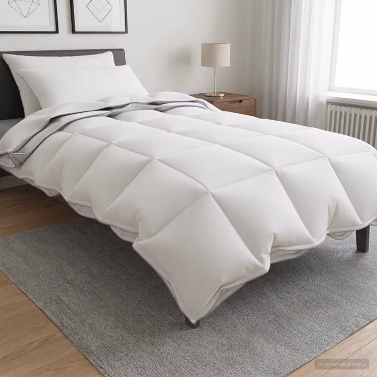 Set di 3 piumoni vidaXL in bambù bianco per tutte le stagioni, L 135 x L 220 cm