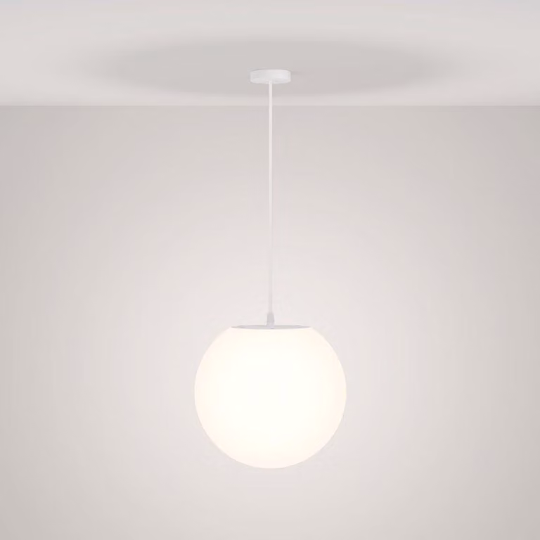 Sospensione Da Esterno Classica Plastica Bianco 1 Luce E27 30W Ip54