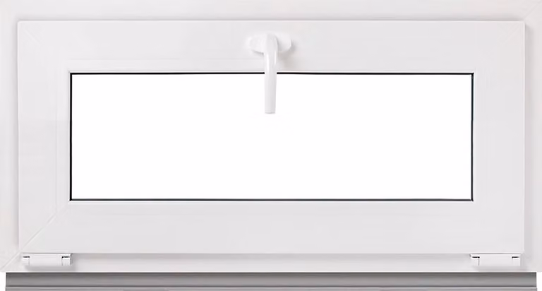 Finestra per cantina Framex - Finestra a ribalta Bianco 85 x 45 cm Finestra a 2 vetri 32 mm (4/24/4) Finestra in PVC Larghezza x altezza (850 x 450 mm) Funzione Finestra a ribalta