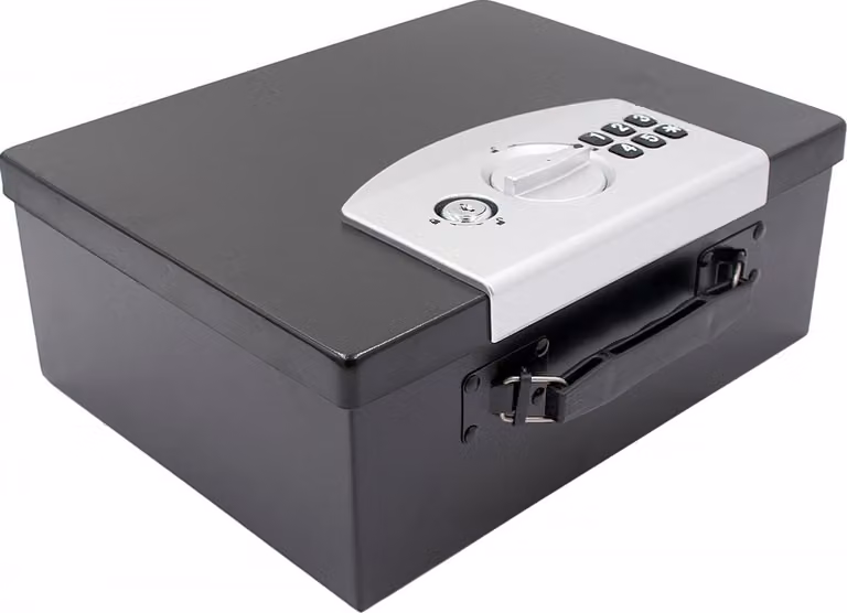 Cassaforte elettronica 32,4×12,7×25,5 cm - Cassaforte digitale SASKA GARDEN con codice PIN