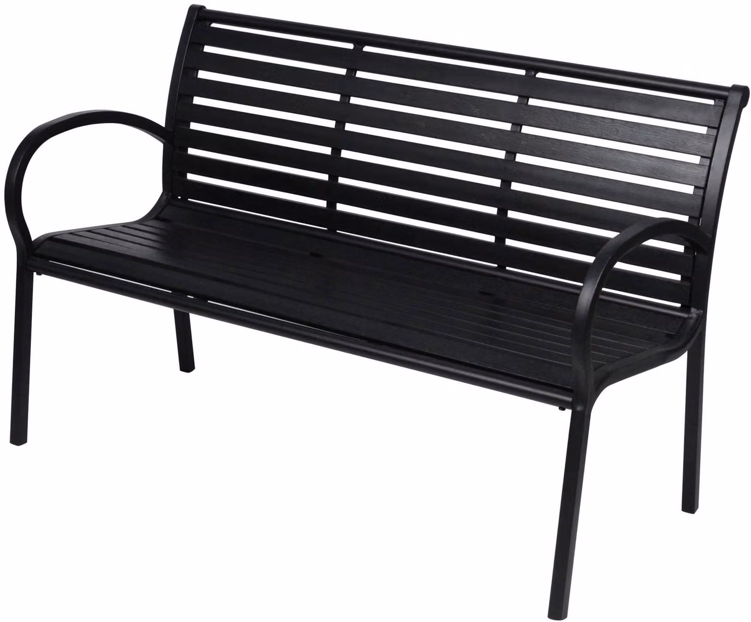 Panca da giardino Kira nera e nera.